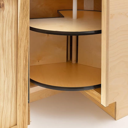 Quicklock RTA (Ready-to-Assemble) | Base Kitchen Cabinets - Shaker Style | Made in America (Rustic Hickory, 18" D x 30" W x 34.5" H Lazy Susan)