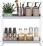 HNRLOY Bathroom Counter Organizer,Bathroom Countertop Organizer,Counter Shelf,Countertop Storage,Organization and Storage,Makeup Shelf,Sink Caddy(Grey 2 Tier)