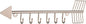 MyGift 12 Inch Wall Mounted Rose Gold Tone Metal Arrow Shaped Jewelry Organizer, Hanging Storage Display Rack with 6 Hooks for Necklaces Bracelets Keys