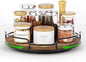 WOWBOX 10" Lazy Susan Organizer for Table Top Rotating Spice Rack Organizations Wood Lazy Susan Turntable Organizer for Cabinet Kitchen Pantry Countertop Bathroom Vanity