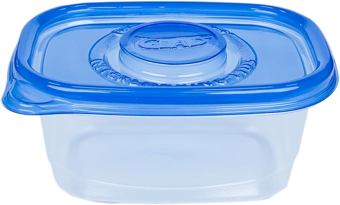Glad GladWare Medium Rectangle Food Storage Containers with Lids, BPA Free Plastic for Soups Salads and Meal Prep, Airtight Leak Resistant, Microwave Dishwasher Freezer Safe, 24 Oz, 5 Count