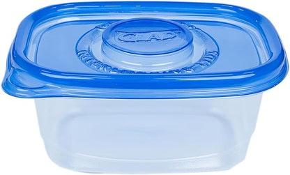 Glad GladWare Medium Rectangle Food Storage Containers with Lids, BPA Free Plastic for Soups Salads and Meal Prep, Airtight Leak Resistant, Microwave Dishwasher Freezer Safe, 24 Oz, 5 Count