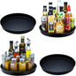 Amolliar Lazy Susan Organizer, Non-Skid Metal Rotating Turntable for Cabinet, Kitchen, Fridge, Pantry Storage, Spice Rack Condiment, Tray for Household Purpose, Under Sink Organizer, 10" 4 Pack Black