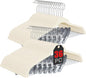 Korpai 36-Pack Beige Velvet Hangers with Clips Adjustable,Adult Hangers,Outfit Hanger,Heavy-Duty,Felt,Non-Slip,Space Saving, for Pants, Skirts, Suits,Coats, Dresses ect.