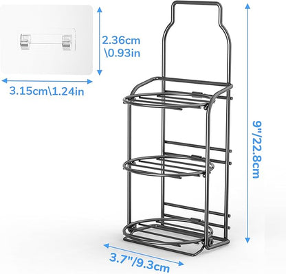 galasily 3-Tier Shower Soap Shampoo Bar Holder, Self Adhesive&Freestanding Draining Soap Caddy for Bathroom Wall Accesories, Apartment Essentials Decor…