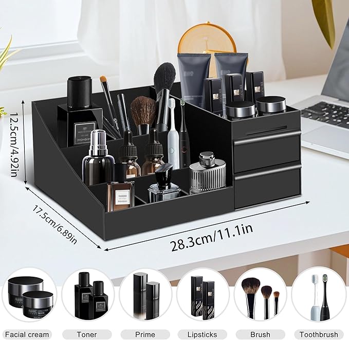 Mens Organizer,Cologne Organizer for Men,Perfume Organizer,Cologne Stand,Perfume Stand,Organizador de Perfumes,Bathroom Countertop Storage,Shelf for Bathroom Counter,Easter Gifts for Men