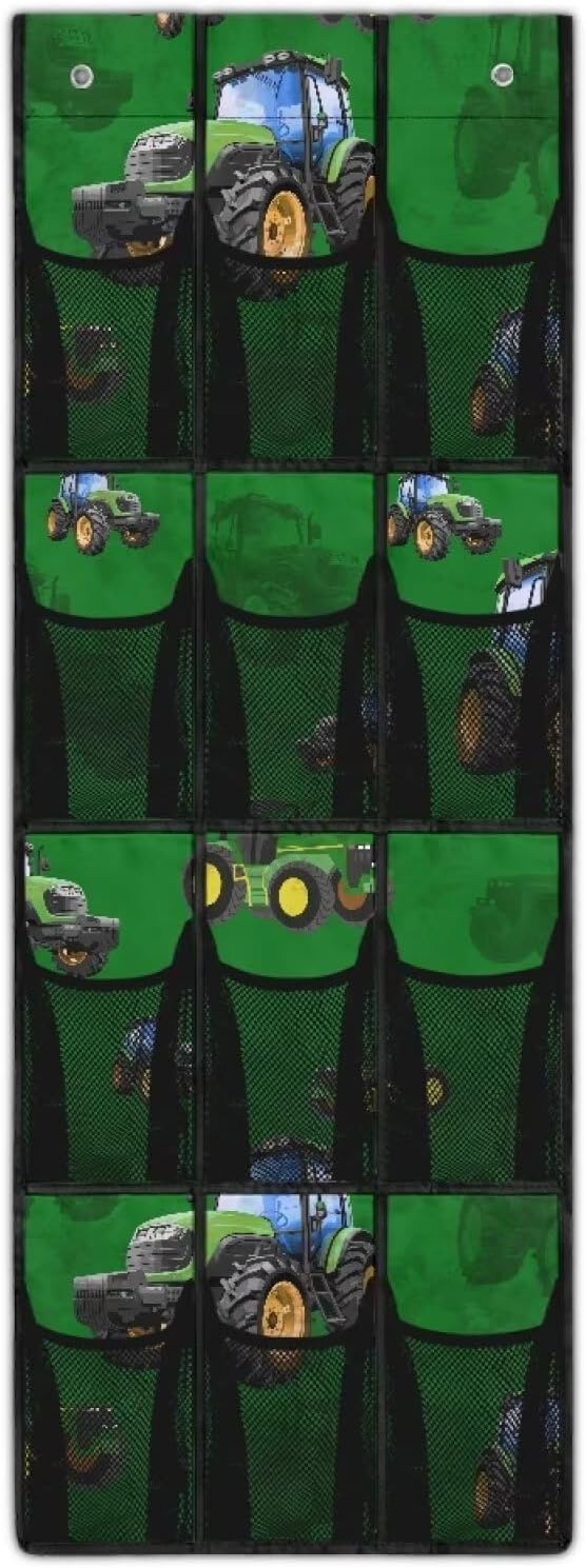 Generic Green Pickup Over the Door Pantry Organizer Reusable Over The Door Storage Organizer for Clothes Easy to Hang Behind The Door Making The Area Tidy and Orderly