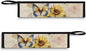 Sunflower Butterfly Cutlery Storage Bag Chopsticks Carry Bag Camping Party Kitchen Tableware Bag Flatware Pouch Case 11.8 Inch Dinnerware Organizer