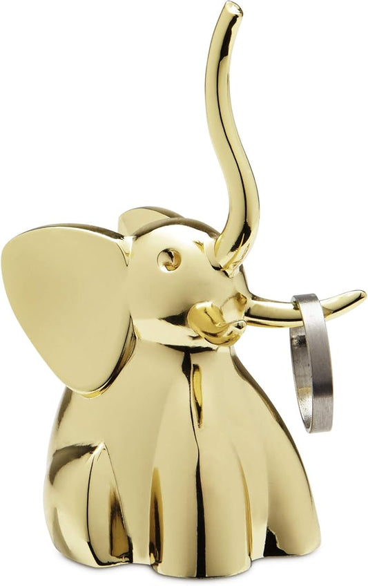 Umbra Zoola Elephant Ring Holder, Brass
