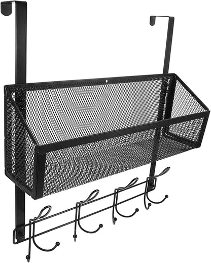 ULTECHNOVO Over The Door Hanging Organizer Multifunctional Mesh Storage Rack for Bathroom Kitchen Bedroom Maximizes Space Efficiency Contemporary Style for Shoes Towels