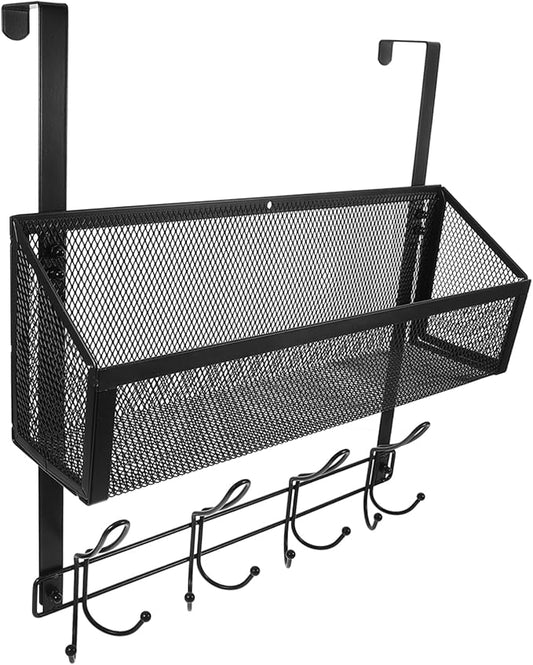 ULTECHNOVO Over The Door Hanging Organizer Multifunctional Mesh Storage Rack for Bathroom Kitchen Bedroom Maximizes Space Efficiency Contemporary Style for Shoes Towels