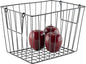 G.E.T. WB-315-MG Heavy Duty Iron Wire Utility Storage Basket/Bin with Handles, 11" x 8" x 8"