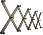 SKOLOO Large Hat Rack for Wall, Wooden Accordion Wall Hanger, Modern, Expandable Coat Hooks, Hat Display Rack for Home, Office, and Studio, 14 Peg, Dark Walnut