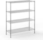 21" Deep x 54" Wide x 64" Height Wire Shelving Kit | 4-Tier | NSF Commercial Storage Rack Unit