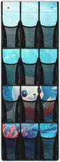 Sea Lion 12 Pockets Door Shoe Organizer Hanging Storage Bag Space Saving Nursery Door Organizer for Baby Supplies 4 Shelf Over the Door Shoe Rack for Apartments Dorms Bathrooms