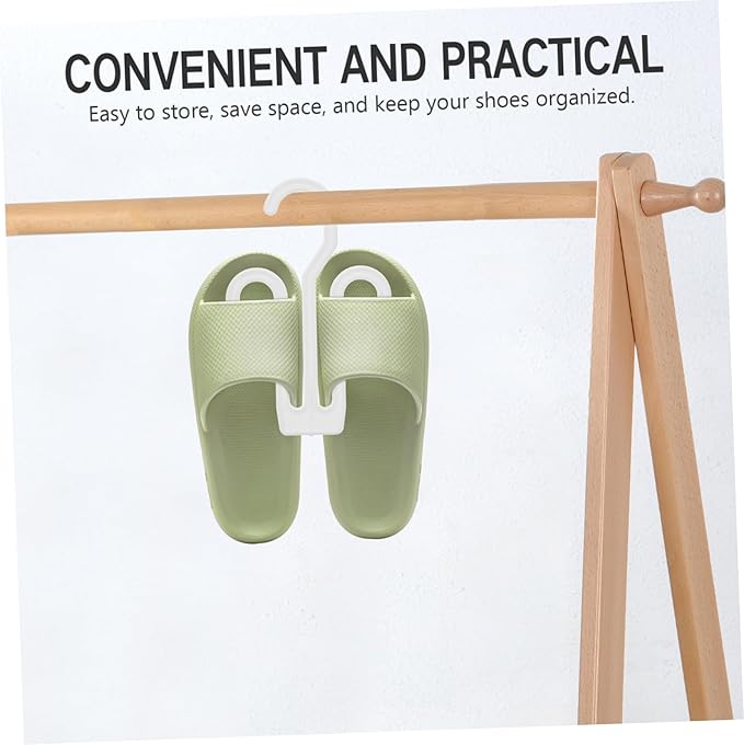 Cabilock 20pcs Plastic Shoe Hangers Modern Slippers Storage Hanging Shoe Organizer