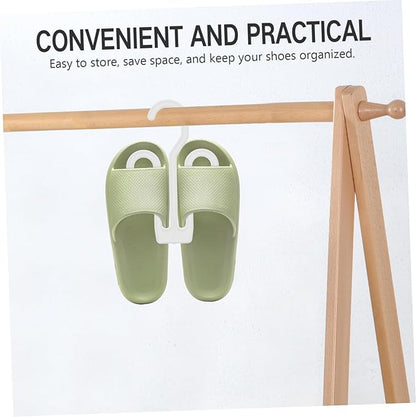 Cabilock 20pcs Plastic Shoe Hangers Modern Slippers Storage Hanging Shoe Organizer