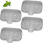 Silicone Soap Holder, 4 Pcs Thickened High-Purity Silicone, Self-Draining Soap Tray for Shower (Gray)