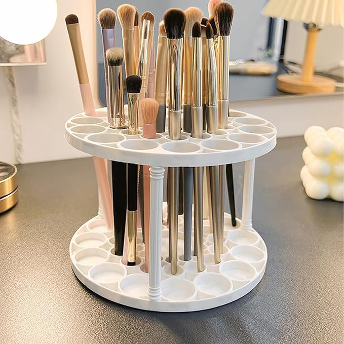 Makeup Brush Holder, 46 Slots, Make Up Brush Organizer for Vanity (2)