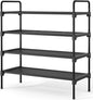 Kitsure Shoe Rack for Closet, Sturdy and Long-Lasting Shoe Shelf, Shoe Rack for Entryway, Personalized DIY Shoe Organizer, Shoe Rack Organizer for Space-Saving, 27.6" x 11.8" x 29.9", Black