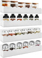 12 inch Spice Rack Wall Mounted,4 Pack Spice Organizer Shelf for Stove Cabinet Pantry Door, Adhesive or Screw Hanging Wall Spice Shelf Storage Holder in Kitchen and RV - White Color