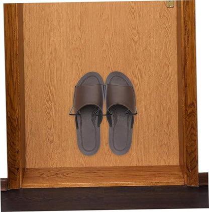 Happyyami 2pcs Over Door Shoe Rack for Boots Wall Mounted Shoe Organizer Easy Installation Space Saving Storage for Entryway Closet and Garage Air Circulation Design to Prevent