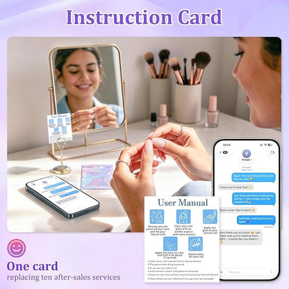 100PCS Press on Nail Packaging Bag, 100PCS Display Card with 231 Pcs Pre-cut Adhesive Tape & Diamond Art Pens & Glue Clay & Tweezers, 6-in-1 Set for Nail Display (Laser)