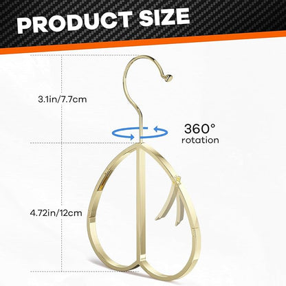 Multipurpose Closet Hangers- Tie and Belt Hanger for Closet- Ideal for Storing Belts, Ties, Scarfs, Baseball Hats, Purses & More- Great Space Saving Belt Organizer for Wardrobe