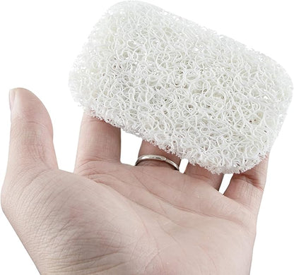 Snowkingdom 4 Pack White Soap Saver Holder for Bar Soap Shower Bathroom Dish Self Draining Lift Pad Porous Construction air circulate 2.9" x 4.5" PVC Non-BPA Non-Slip Durable