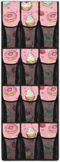 Desserts Behind Door Shoe Organizer 12 Pockets Over The Door Shoe Organizer for Closet Space Saving Pink Wall Hanging Storage Large Capacity Shoe Holder Hanger for Bathroom