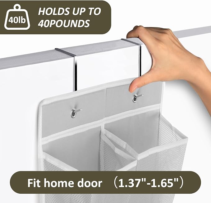 GOMAJI 2PK Over the Door 12 Pocket Hanging Shoe Organizer