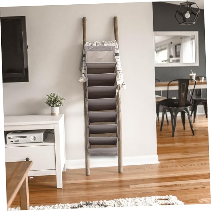 Wall Hanging Storage Bag Multi Functional Door Organizer for Shoes and Accessories Grey Easy Installation Space Saving Closet