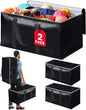 StoreHappily Heavy-Duty & Extra Capacity Moving Bags with Backpack Straps, Storage Totes with Double Zipper & Strong Handles, Packing Bags Alternative to Moving Boxes, Moving Supplies (2 Pack, Black)