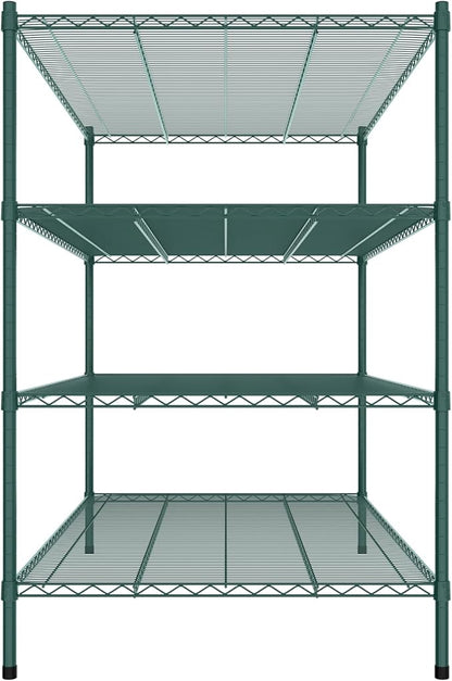 Commercial NSF Listed Green Epoxy Stationary Wire Shelving Kit 36" x 60" x 54", with 4 Shelves Perfect for Warehouse, Walk-in Refrigerator, Freezer, Grocery Store, Restaurant, Dishroom