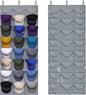 Dofilachy Hat Rack - Hat Organizer - Hat Racks for Baseball Caps, Visible Hat Holder - Baseball Rack for Wall Door with 3 Hooks, 24 Deep Pockets