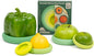 Food Huggers 5pc Reusable Silicone Food Savers | BPA Free | Plastic Free Food Storage | Dishwasher Safe | Fruit & Vegetable Produce Storage for Onion, Tomato, Lemon, Banana & Cans | Round, Sage Green