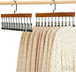 Closet Organizer with 10 Clips,Space Saving Hanging Closet Organizer,360° Rotating Metal s with Silicone Lining,Hanging Rack for Clothes, Socks, Hats (12 Clips, 2PCS)
