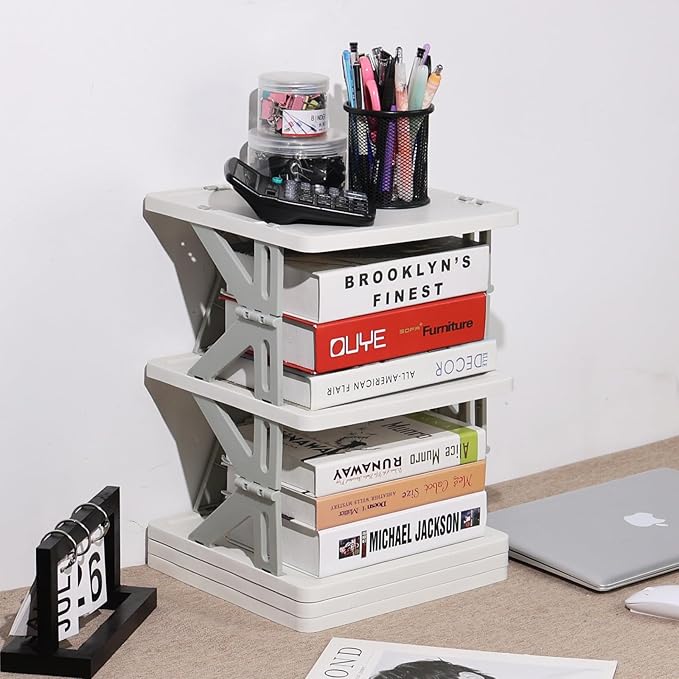 5-Tier Plastic Collapsible Shoe Rack, Small Vertical Shoe Organizer, Gray