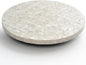 CHI AN HOME 12 Inch Capiz Lazy Susan, Decorative Lazy Susan Turntable Centerpiece for Dining Table, Kitchen Counter, Round Mother of Pearl Capiz Shells Spinning Tray for Countertop & Tabletop (White)