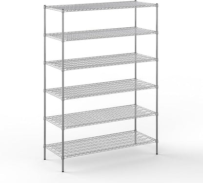 24" Deep x 60" Wide x 86" Height Wire Shelving Kit | 6-Tier | NSF Commercial Storage Rack Unit