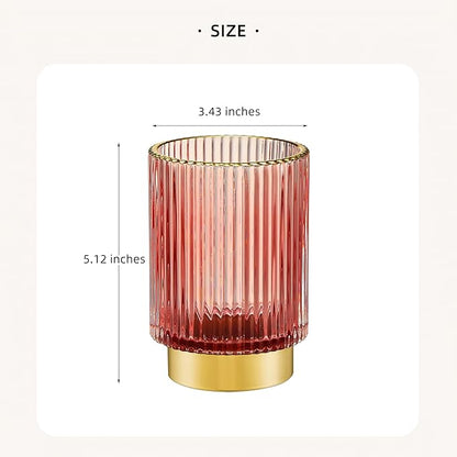 Makeup Brush Holder Organizer,Toothbrush Holders,Desk Pen Pencil Holder,Multifunctional Vintage Glass Brush Cup(A3-22-US)