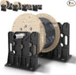 Wire Spool Rack, Multi Purpose Wire Dispenser Cable management rack for organizing cables, 34" diameter‌ 17" tall 15.87" wide 330 pound weight capacity (Black, 1 Pair)