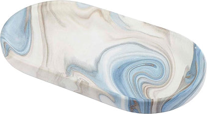Avanti Linens - Vanity Tray, Resin Countertop Accessories, Guest Bathroom Essentials (Waves Collection, Blue)