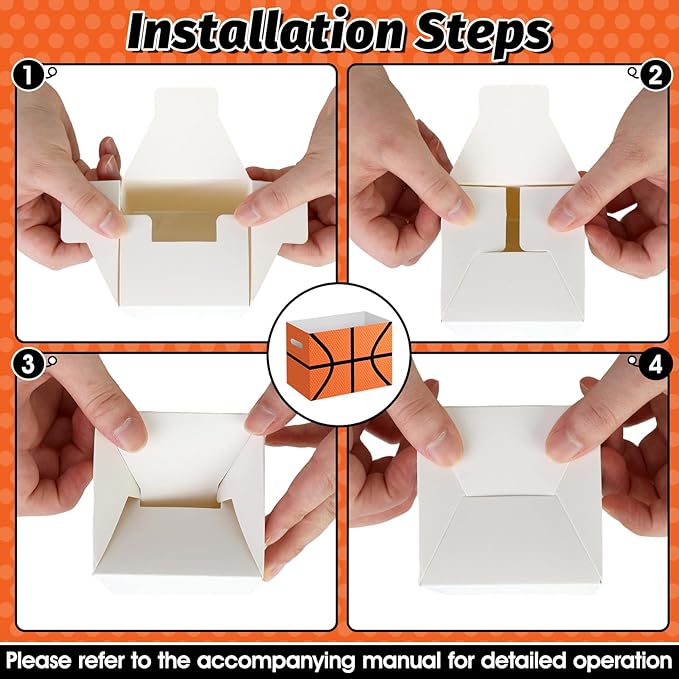 2PCS Basketball Utensil Holder Paper Utensil Caddy for Basketball Party Decorations Disposable Cutlery Holder with Handles for Sports Birthday Party Supplies Boys Party Favors Cutlery Caddy