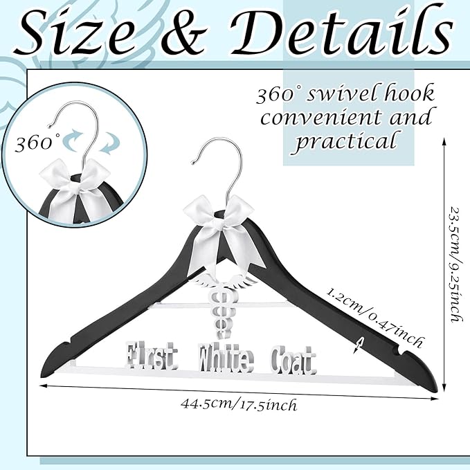 Reallnaive First White Coat Hanger Medical Student Graduation Gift for Pharmacist New Doctor Phd Gift White Coat Ceremony Med School Graduation Congratulation Favor