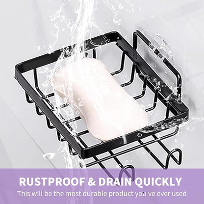 Carrie Joe Soap Holder Self Draining Soap Dish Razor Holder for Shower Wall Not Punched Easy Clean Bar Soap Holder Fit for Bathroom, Kitchen Sink