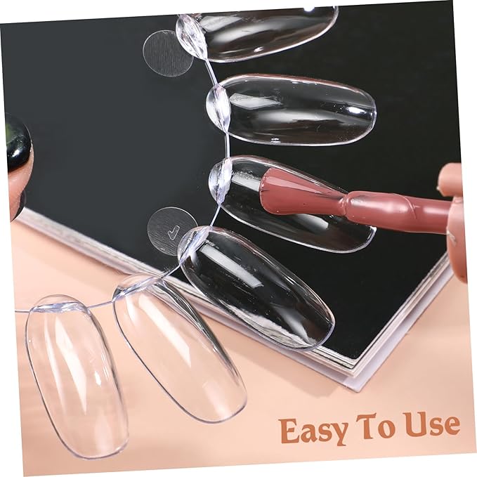 KESYOO 10pcs Clear Acrylic Nail Wheels, Nail Polish Palette for Art, Manicure Practice Display Chart, Transparent for Salon Use