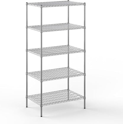 24" Deep x 36" Wide x 74" Height Wire Shelving Kit | 5-Tier | NSF Commercial Storage Rack Unit