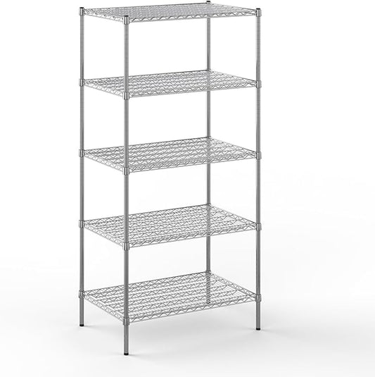 24" Deep x 36" Wide x 74" Height Wire Shelving Kit | 5-Tier | NSF Commercial Storage Rack Unit