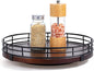 BAMBOO LAND- Lazy Susan Turntable Organizer, 9", Walnut Lazy Susan for Table Top